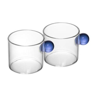 Imagem de Xícaras de Vidro Esfera Azul 95ml Wolff – Conjunto 2 Peças para Café com Estilo e Charme