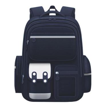 Imagem de Mochila Escolar Grande Juvenil Menino Menina Acolchoada Espaço Noteboo