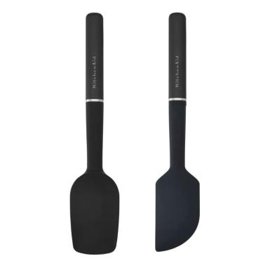 Imagem de Jogo Espátula Pão Duro e Clássica Silicone Preto KitchenAid