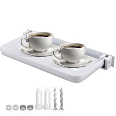 Imagem de Prateleira para trailer, prateleira dobrável de alumínio para trailer, prateleira de parede dobrável de 90 graus para prateleiras dobráveis montadas na parede interna, liberam espaço para trailer