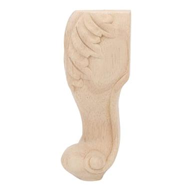 Imagem de AYNEFY 4 Pés de Madeira da Mobília Dos Pces, Pés de Madeira de Borracha Esculpidos para a Mesa de Centro do Armário sofá, Perfeitos para Uso Doméstico e Hotel (12 * 6cm)