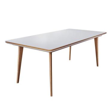 Imagem de Mesa de Jantar 6 Lugares Retangular Tampo MDF/Vidro Mad Espresso Móvei