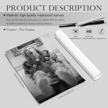 Imagem de Pôster engraçado de comédia de parede de banheiro para decoração de parede de banheiro - humor preto e branco impressões em tela de filme para pendurar no banheiro e banheiro