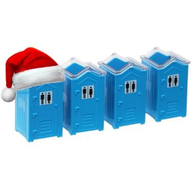 Imagem de Copos de shot Porta Potty - Presente engraçado para homens - digno de exibição - Copos de dose de vaso sanitário de 80 ml Presentes de elefante branco para adultos Melhor escolha para novidades, meias