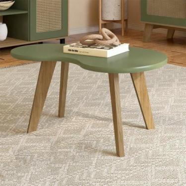 Imagem de Mesa De Centro Mdf Tampo Curvo 91 Cm 4715 Menta Arly - MILANI MOVELARI