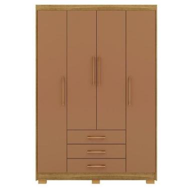 Imagem de Guarda Roupa Solteiro 120 Cm 4 Portas 10088 Nature Camarim Vlr Nature 