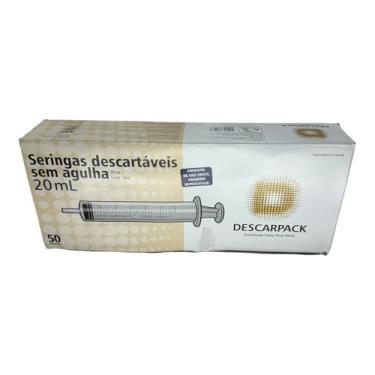 Imagem de Descarpack Seringa Descartável Bico Cateter Multicolorido 20Ml, 50 unidados