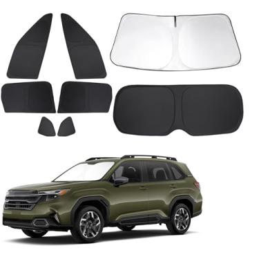 Imagem de Fannyc Para-brisa Para-brisa Carro Para-brisa Dobrável Cobertura Completa Personalizada para Subaru Forester 2025 2026 Acessórios Cortinas de Janela de Carro Bloquear Sol Raios UV 8 Peças