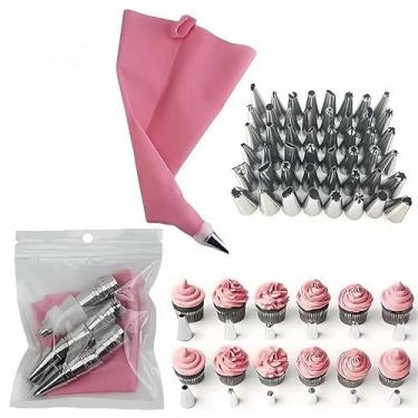 Imagem de Kit Confeiteiro 106 Peças Bicos Inox Para Confeitar e Decorar Bolo e Cupcake,Cozimento(50 Peças)