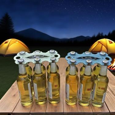 Imagem de Porta-garrafas, porta-cerveja, ao ar livre, bebida, pesca, viagem, festa, aniversário, piquenique, café, uísque, suporte para transporte de água gelada, 1 peça