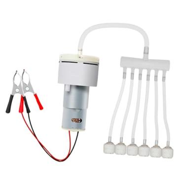Imagem de Stgfyxgs Bomba de ar elétrica para aquário, aerador para tanque de peixes, multiuso, com borbulhador de pedra de ar, ferramenta de economia de energia, DC 12V, Estilo 6