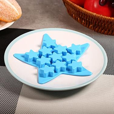 Imagem de Pssopp Bandejas de Cubos de Gelo de Silicone, Material de Qualidade Alimentar, Design Divertido de Cinco Estrelas, Perfeitas para Festas e Bebidas (Grama Verde)