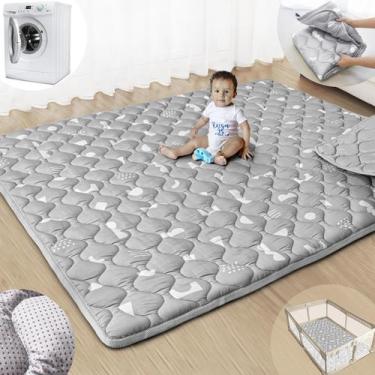 Imagem de Baby Play Mat Beavtaens 180x150 cm, cinza macio antiderrapante