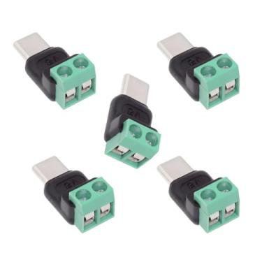 Imagem de xiwai 5 pçs/conjunto de plugue macho tipo C OTG pinagem para saída de terminal de 2 pinos, adaptador de carga rápida, faça você mesmo, reparo OEM, conector sem solda, CC 5 V, alimentação USB2.0