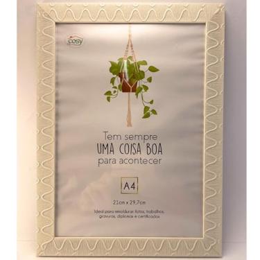 Imagem de Moldura A4 Porta Certificado - Quadro Para Diploma, Foto e Documento Feito de Plástico com Suporte de Parede com Acrilico Transparente para imagen - Lene (Moldura Branca)