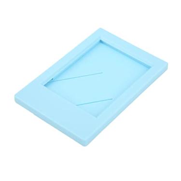 Imagem de ZJchao Porta-retratos 6X9, Com Suporte Adequado para Fotos de 3 Polegadas 9x6cm/3,5x2,4in Porta-retratos Com Suporte para Decoração de Casa e Escritório (Azul)