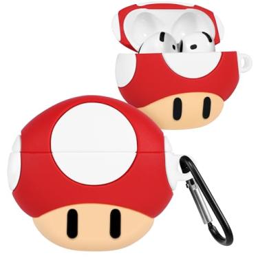 Imagem de Boaretiu Capa para Airpods 4 2024 desenho fofo Kawaii - Capa engraçada 3D de silicone macio com mosquetão elegante para meninos meninas adolescentes mulheres para Air pods 4