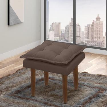 Imagem de Puff Opala Retangular Sala E Quarto Bellamado Cor:marrom