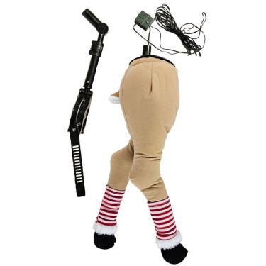 Imagem de Pernas Rena Natal Arvore Natalina Movimenta Flexivel Enfeite Casa Loja Janela Vitrine Cenario Divertido Decoraçao