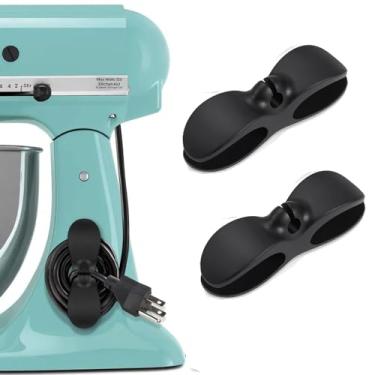 Imagem de 2 organizadores de cabos para eletrodomésticos, organizadores de cabos enroladores de utensílios de cozinha, suporte de cabo para eletrodomésticos, panela de pressão, batedeira, liquidificador