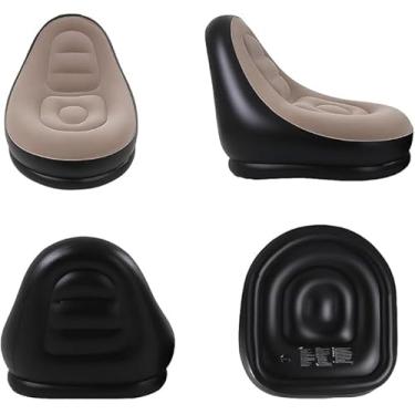 Imagem de Poltrona Inflável com Puff, Design Ergonômico, Conjunto 2 Peças, Disponível em Bege, Vermelho e Azul Marinho