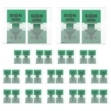 Imagem de PATIKIL 800 peças Sign Here Tabs, Sign Here Post Flags Stickers Adhesive Arrow Labels Message Date Signature for Documents Office Supplies Notebook Notes, Verde