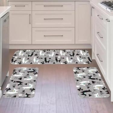 Imagem de Passadeira Cozinha，Tapete Antiderrapante Cozinha，Kit De 3 Tapetes para Melancias Sementes，Vida Criativa(22)