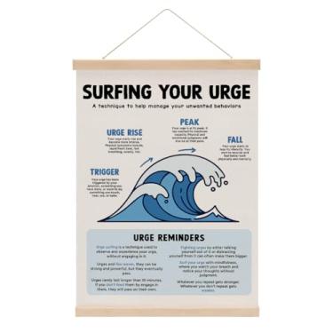 Imagem de Cabide de pôster de arte de parede para decoração de terapia, suporte de pôster de sobriedade de recuperação, moldura para pendurar banner autorregulação e dependência, pôsteres de habilidade de