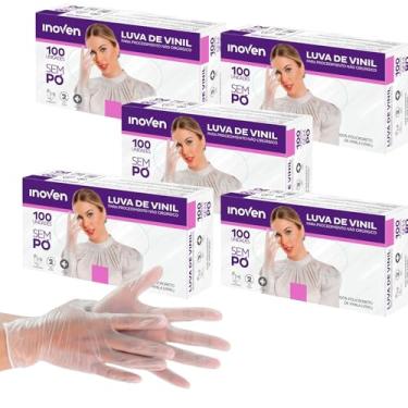 Imagem de Luva Vinil Descartável Sem Pó - P, M e G - 500 Unidades (G)