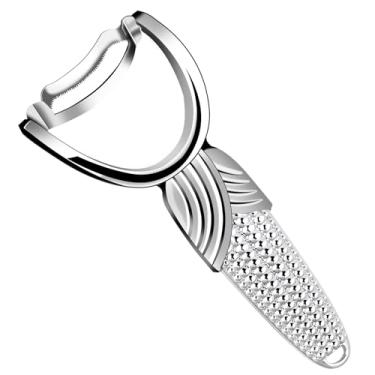 Imagem de Descascador de milho, ferramenta de descascador de espiga de milho de aço inoxidável com alça antiderrapante durável em forma de milho ferramenta de decapador de espiga de milho utensílio de cozinha