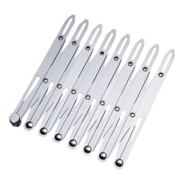 Imagem de shamjina Régua de costura expansível, guia para artesanato, divisor de espaço igual para casas de botão, acessórios para cortinas DIY, Cabeça Curta de 8