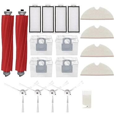 Imagem de Acessórios de para aspirador robô Q7 Max T8 peças reposição incluem escova principal lateral tela pano limpeza saco e mantendo o funcionando reduzindo odores infiltração pólen