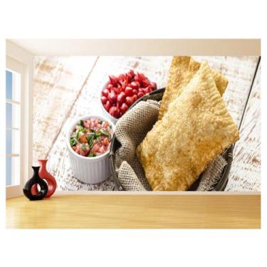 Imagem de Papel De Parede 3D Alimentos Pastel Feira Sabor 3,5M Al460 - Você Deco