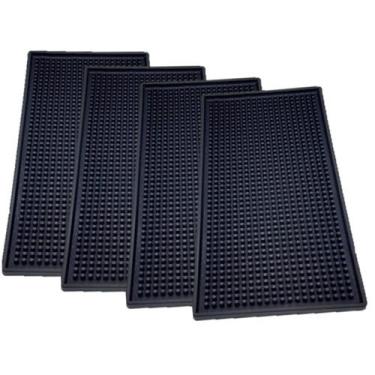 Imagem de Kit 4 Tapete Escorredor Borracha Barman Bartender Drink Copo - Nls