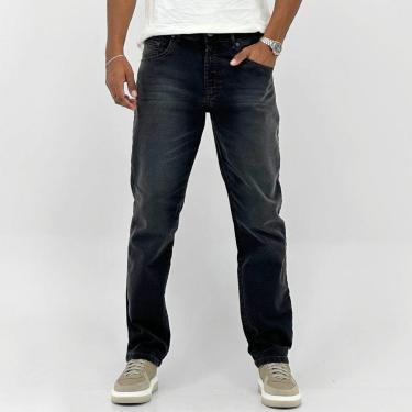 Imagem de Calça Pierre Cardin Jeans Slim Fit Estonada Masculina-Masculino