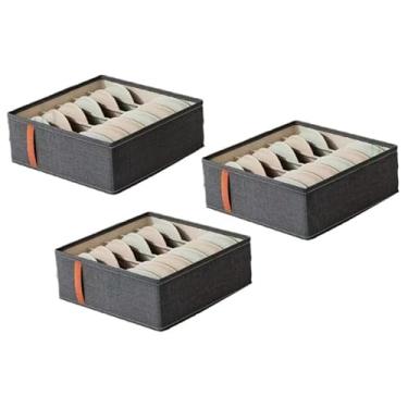 Imagem de Kit Organizador Para Gaveta De Roupa íNtima – Com Compartimentos Para Meias(6 quadrados(3 peças))