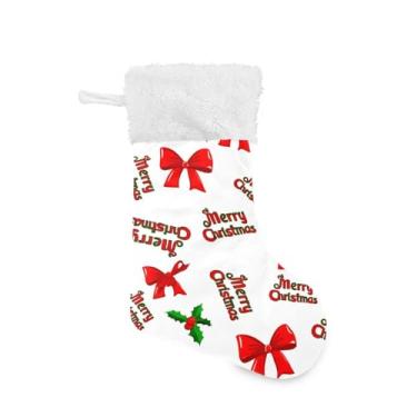 Imagem de GakkiGii Pacote com 2 meias de Natal com padrão de Natal, decoração grande para pendurar na parede da árvore da lareira, 45 x 31 cm