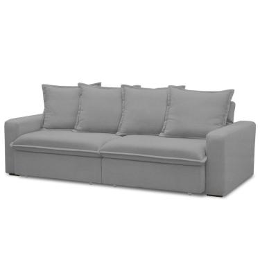 Imagem de Sofá Retrátil E Reclinável 3 Lugares 235cm Molas Espirais E Molas Ensacadas Vicenza Prata