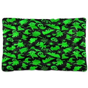 Imagem de SEHANY Cama de Halloween morcegos para cães e gatos com fundo antiderrapante, caixa de canil, colchão macio para animais de estimação, lavável para cães pequenos, médios e grandes, gatos, 91 x 61 cm