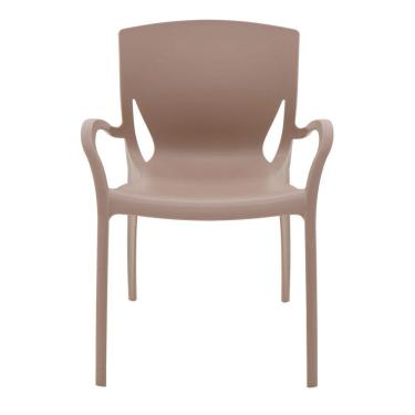 Imagem de Cadeira Tramontina Clarice Camurça Polipropileno Com Braços