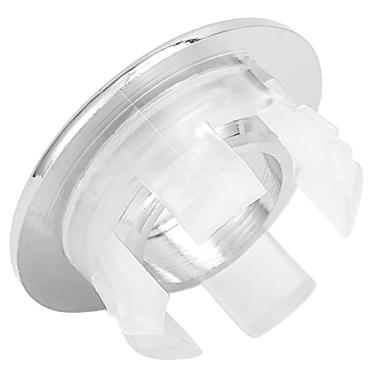 Imagem de YOUTHINK Tampa de Transbordamento da Pia do Banheiro, Circular de Latão, Decoração Fácil de Instalar para Banheiro e Cozinha (Prata)