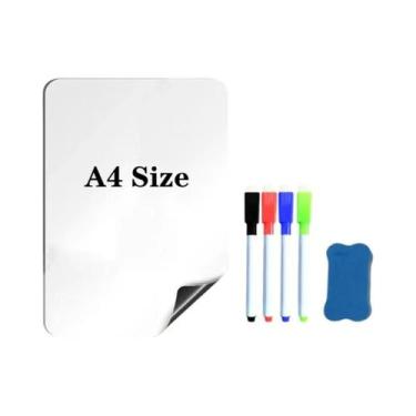 Imagem de Quadro Branco Magnético A4 Para Geladeira Planejador Portátil De Apaga