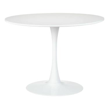 Imagem de Mesa Saarinen Tulipa Redonda 100Cm Tampo Madeira Branca 5 Lu
