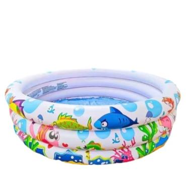 Imagem de Piscina Inflável Infantil Transparente 180 Litros Fundo Do Mar Para Crianças, Bebes, Campo, Praia Resistente