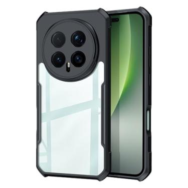 Imagem de LYJSMGZ Capa fina para Huawei Honor Magic 8 Pro/Magic 8, Airmat Aseismic dentro de quatro cantos, capa à prova de choque, capa anti-impressão digital, preta, Majic 8