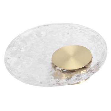 Imagem de ZAWELIYO Moderno Led Arandela Elegante Redondo 3000k Luminária de Parede para Sala Estar Quarto Corredor Ferro Vidro Com Fio 8.27in