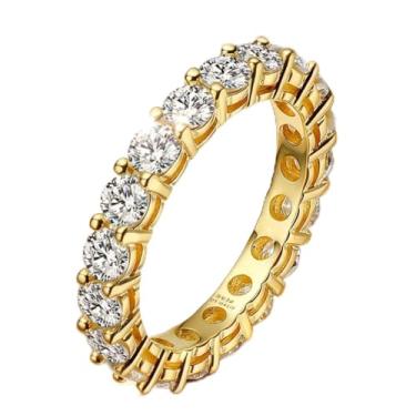 Imagem de 1 anel de prata esterlina elegante lindo empilhável diamante único adequado para formatura feminino melhor presente joias finas ouro, Prata esterlina, Sem pedra preciosa