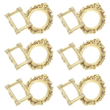 Imagem de PRETYZOOM Conjunto de 12 Porta-retratos Vintage Em Resina, Ovais E Retangulares, Estilo Barroco, Pequenos E Antigos, Ideais para Artesanato, Exibição de E Decoração de Casa.