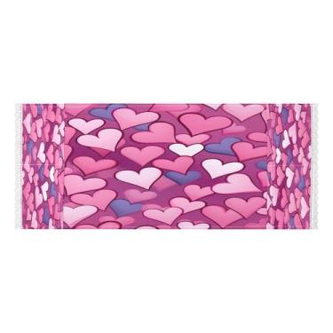 Imagem de Wassud Capas de lavadora e secadora de corações rosa e azul, protetor de lavadora com sacos de armazenamento, capa de geladeira à prova de poeira com bolsos para lavanderia doméstica, cozinha, 120 x