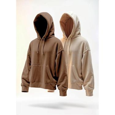 Imagem de Kit 2 Moletom Masculino Feminino Blusa Casaco Canguru Capuz-Unissex